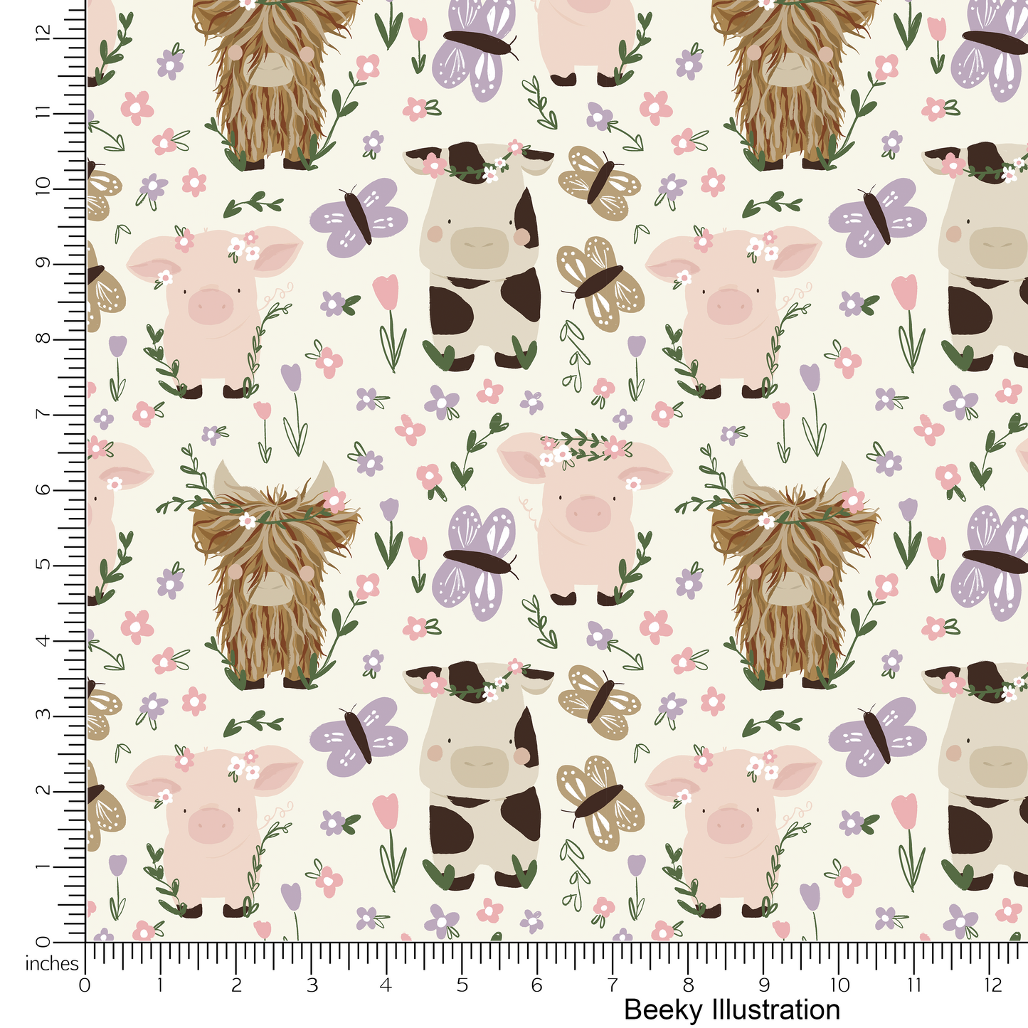 Flowery Farm Animals