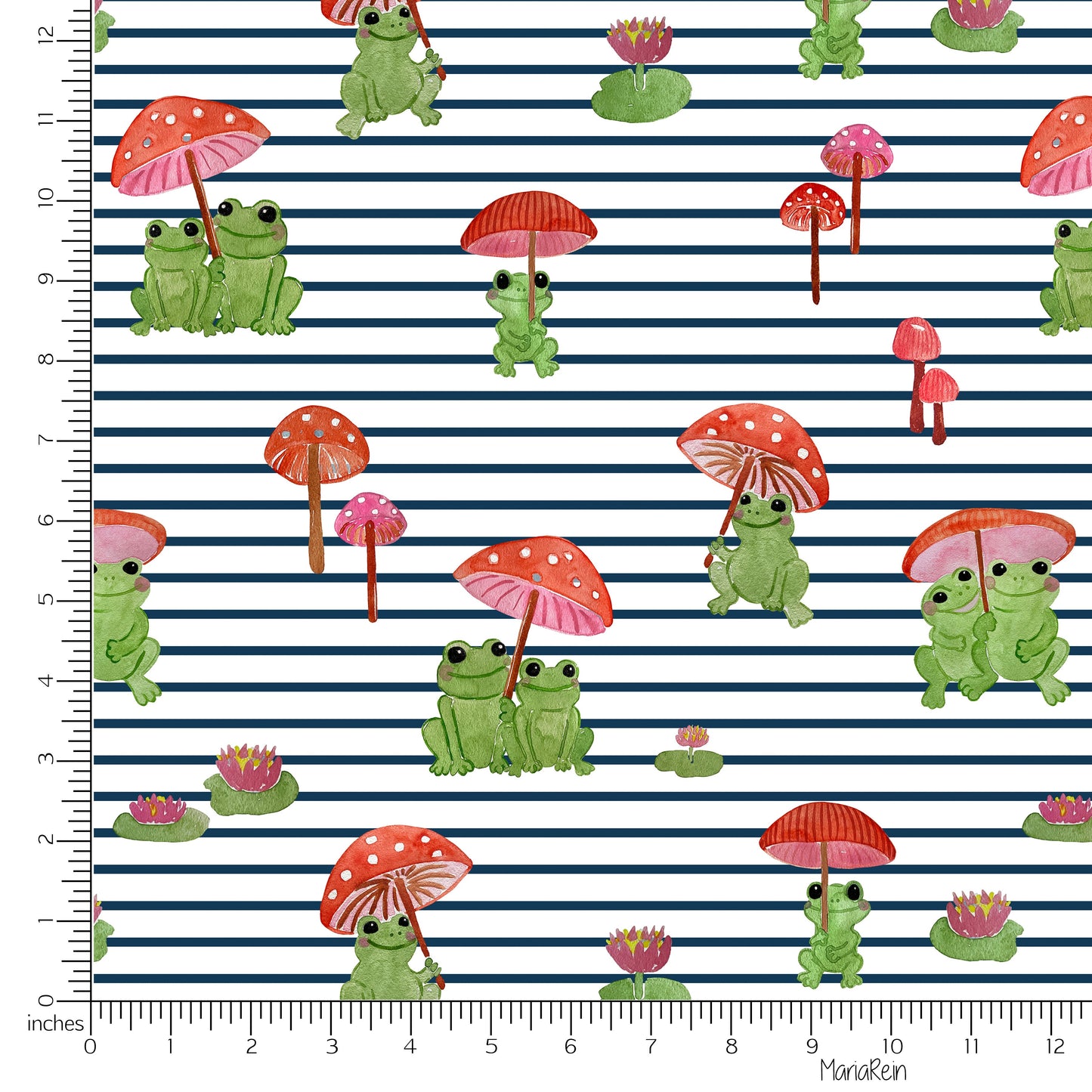 Frogs With Mushroom Umbrellas