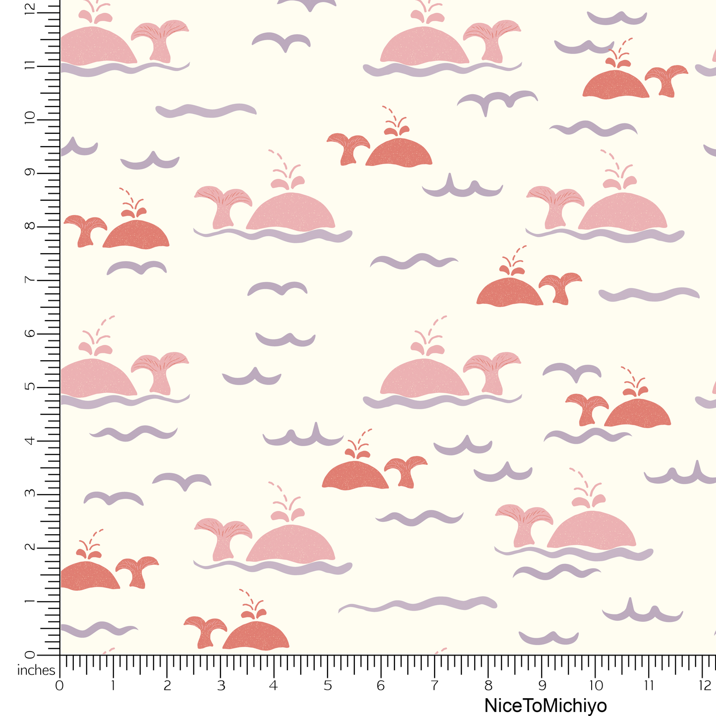 Peeking Whale Pink