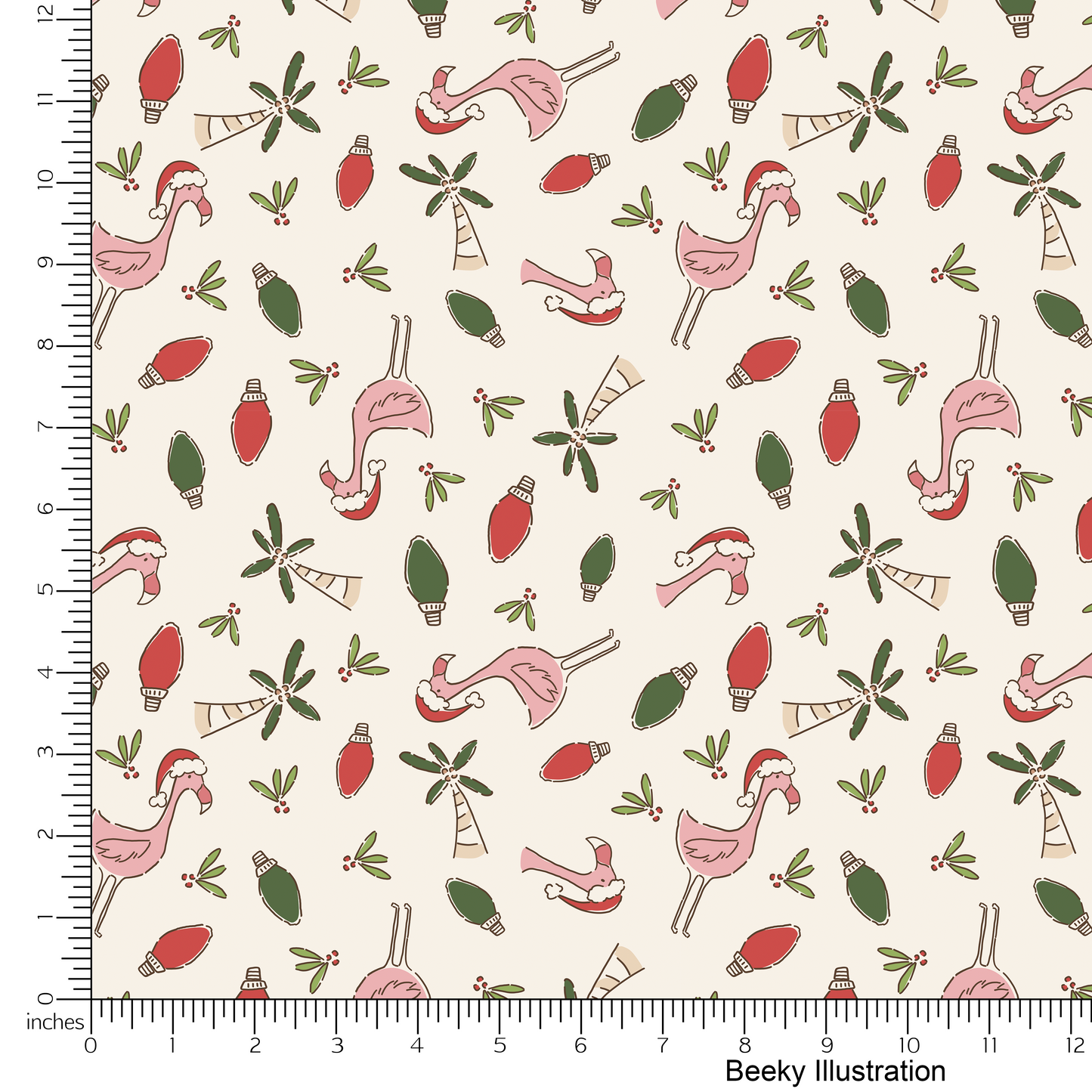 Tropical Christmas Flamingo